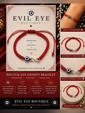 ♾️♾️🧿Red Infinity Bracelet - Protection & Good Luck♾️♾️🧿